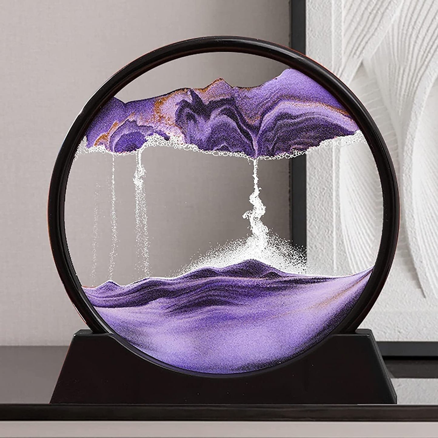 Moving Sand Art Picture – 3D Dynamic Deep Sea Sandscape with Display Stand | 8 Inch (Random Color)