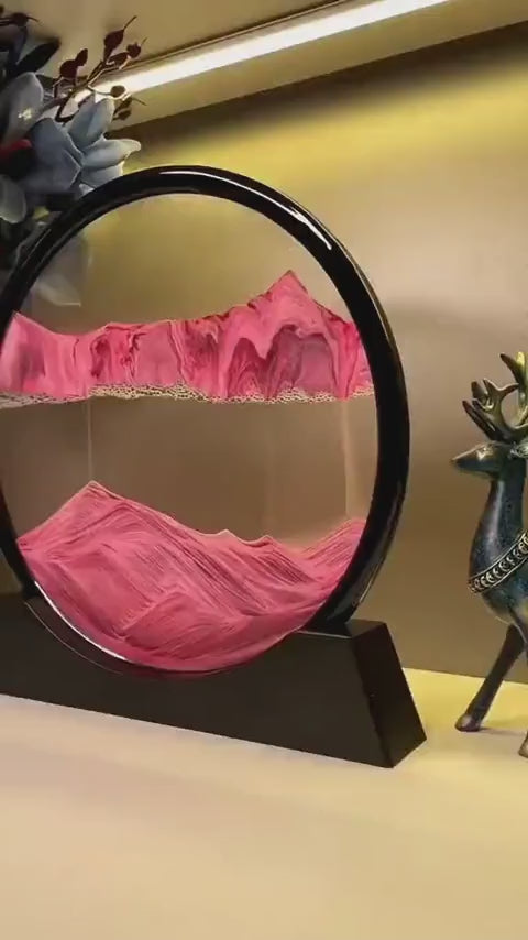 Moving Sand Art Picture – 3D Dynamic Deep Sea Sandscape with Display Stand | 8 Inch (Random Color)